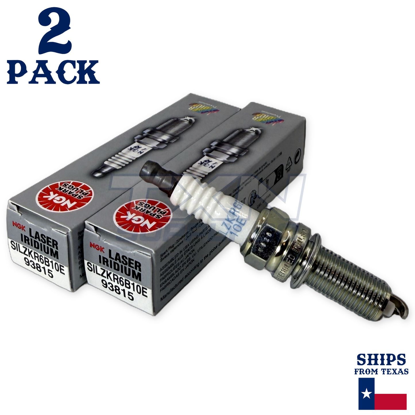 NGK 93815 Spark Plug SILZKR6B10E - 2 Pack