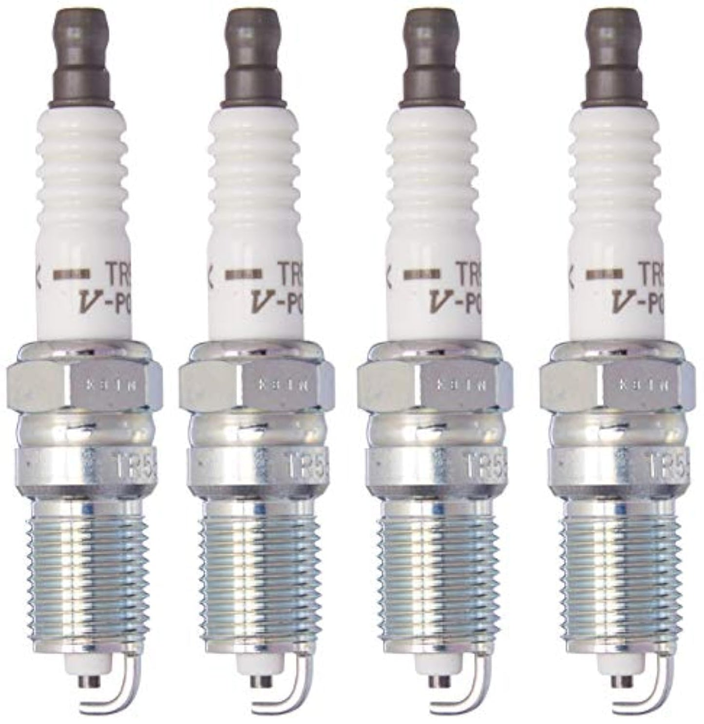 4 New NGK V-Power Spark Plugs TR55# 3951