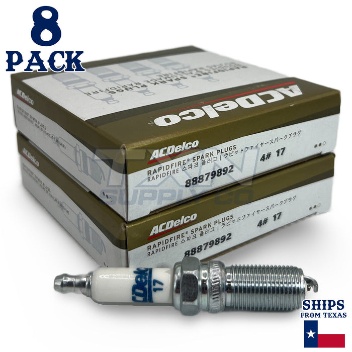 8 Pack GM ACDelco #17 RAPIDFIRE Platinum Spark Plugs ps