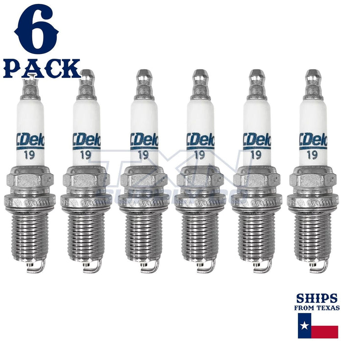 6 Pack GM ACDelco #19 RAPIDFIRE Platinum Spark Plugs ps