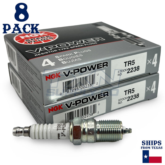 NGK V-Power Spark Plug TR5 (8 Pack) for GMC SIERRA 1500 DENALI 2002-2006 6.0L/364