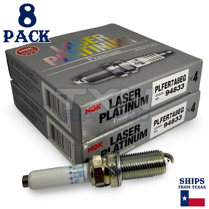 8 Pack NGK V-Power 94833 Spark Plugs PLFER7A8EG ps