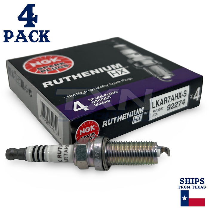 4 Pack NGK Ruthenium HX 92274 Spark Plugs LKAR7AHX-S ps