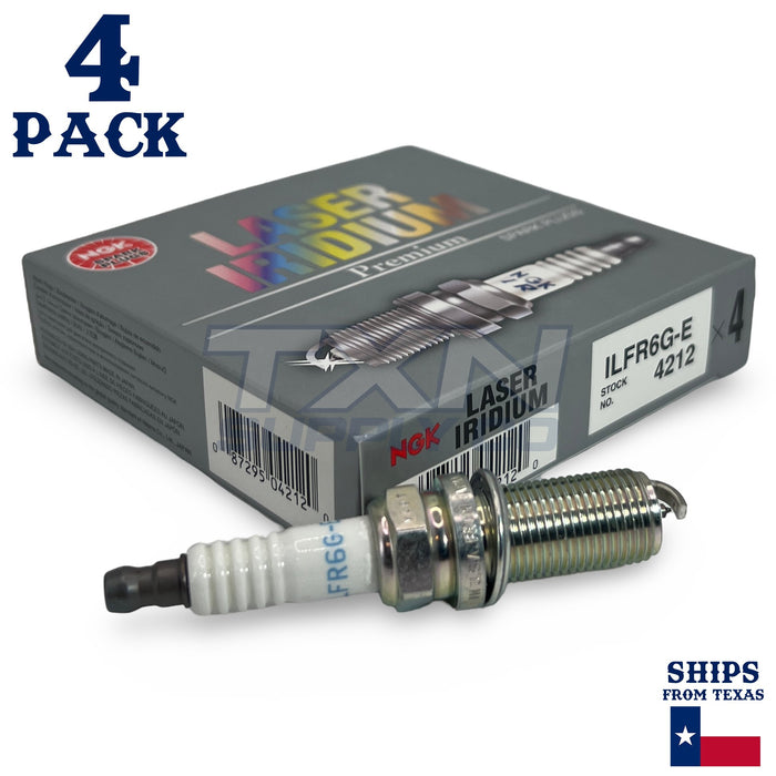 NGK Laser Iridium Spark Plug ILFR6GE, 4212 Set of 4 Spark Plugs