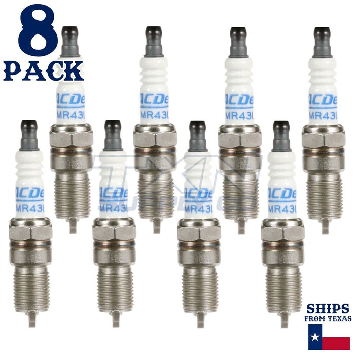 8 Pack ACDelco Marine Spark Plugs MR43LTS 19355201 ps