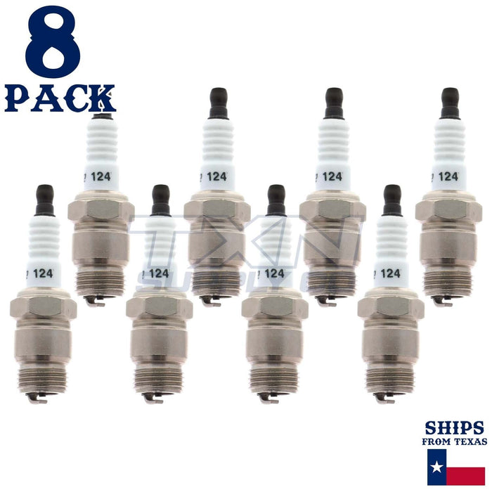 8 Pack Autolite 124 Copper Core Spark Plugs ps