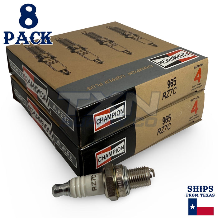 Champion 965 Copper Plus Spark Plug RZ7C - 8 Pack