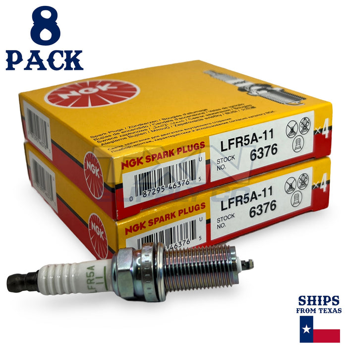 8 Pack NGK V-Power 6376 Spark Plugs LFR5A-11 ps