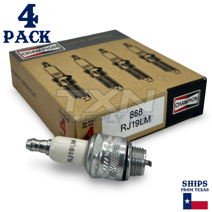 Champion 868 Copper Plus Spark Plug RJ19LM - 4 Pack