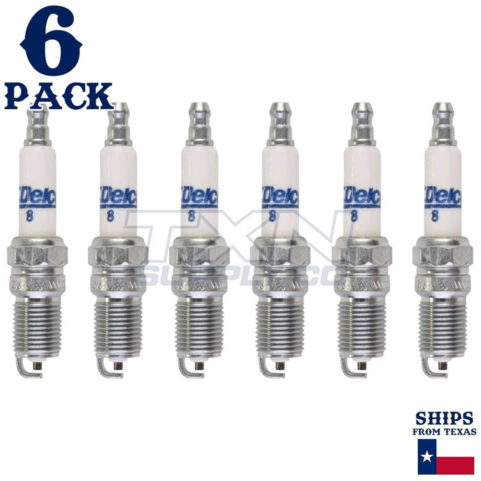 6 Pack GM ACDelco #8 RAPIDFIRE Platinum Spark Plugs ps