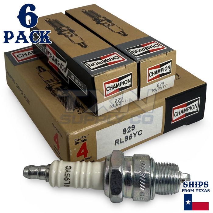 Champion 929 Copper Plus Spark Plug RL95YC - 6 Pack