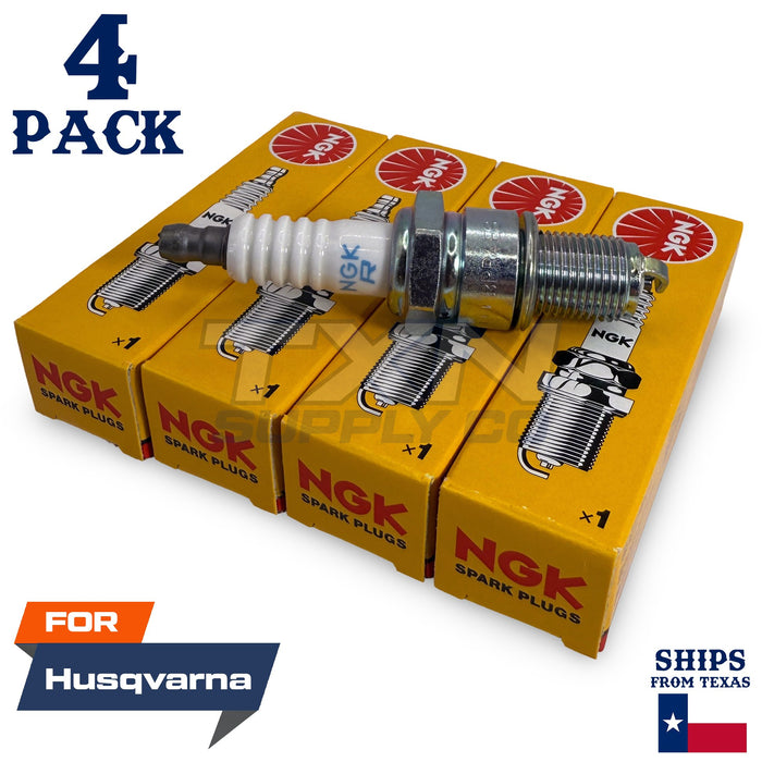 4 NGK Spark Plug - For 535 Husqvarna Lawn Mower