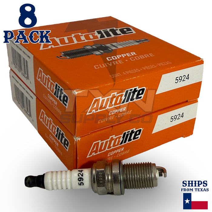 Autolite 5924 Copper Core Spark Plugs - 8 Pack