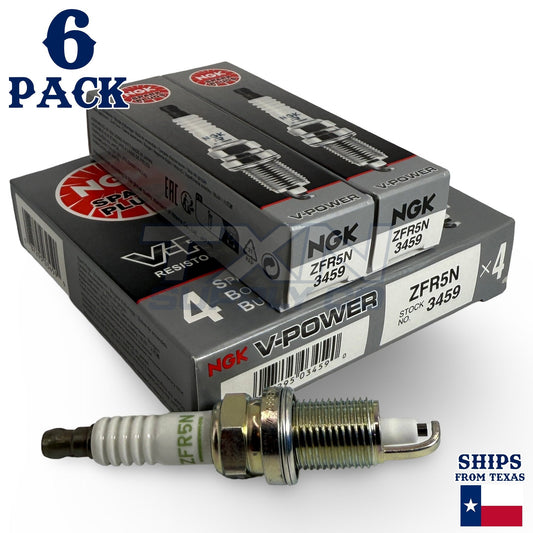 6 Pack NGK V-Power Spark Plugs 1999-2006 for Jeep Wrangler 4.0L L6 ps