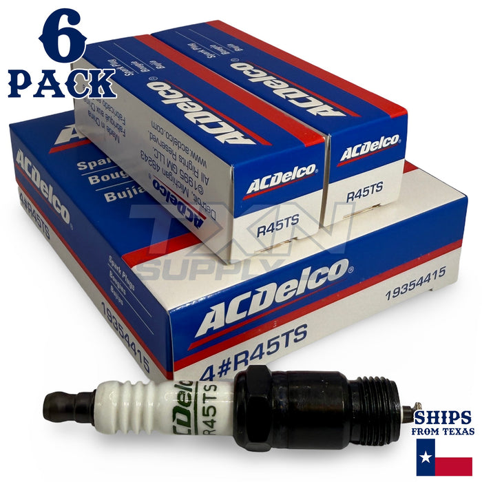 6 Pack Genuine GM ACDelco Spark Plugs R45TS ps