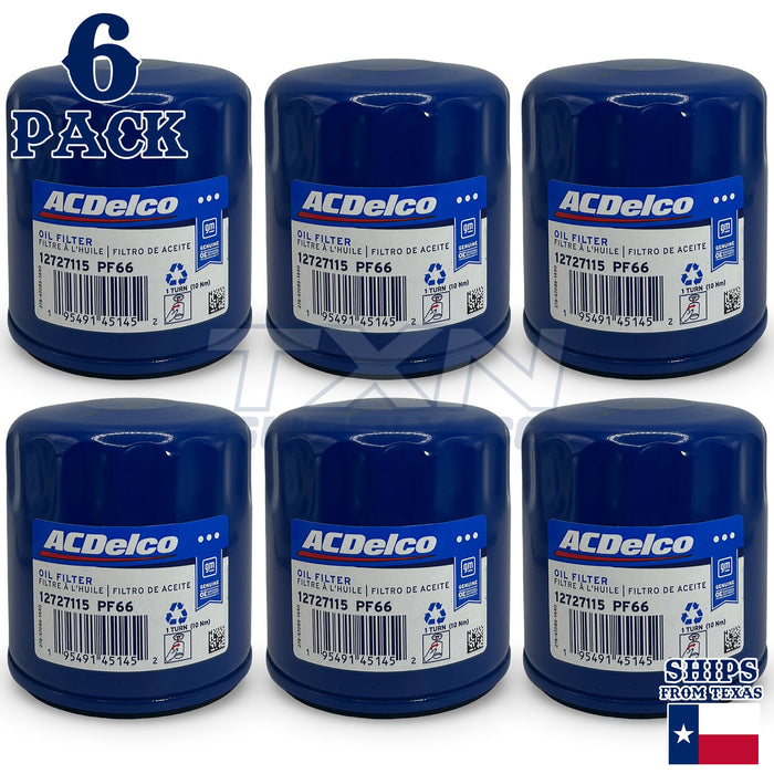 АСDеІсо PF66 PF66F GМ Engine Oil Filter 12727115 - 6 Pack