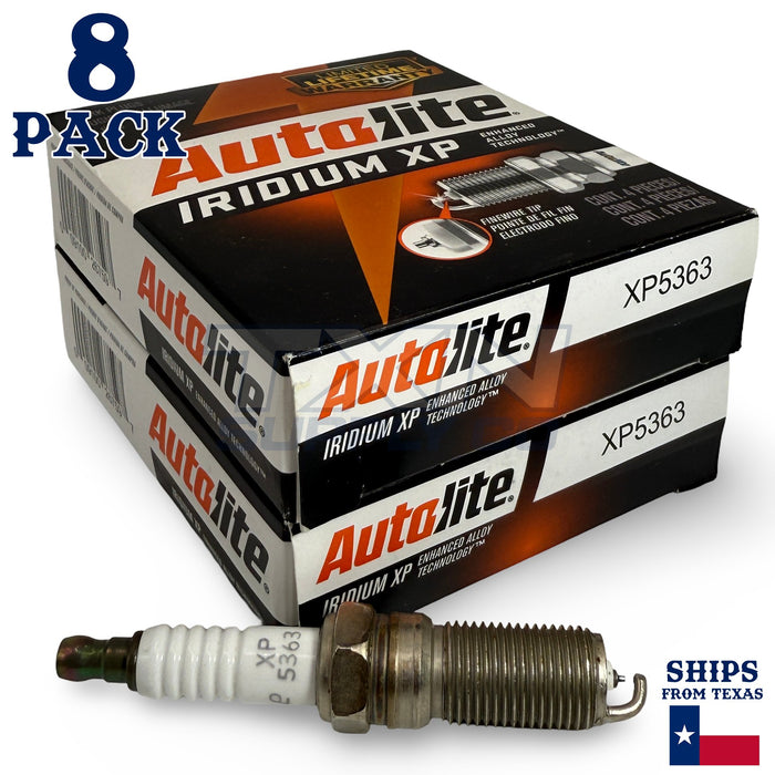 8 Pack Autolite XP5363 Iridium Spark Plugs ps