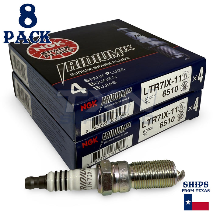 8 Pack NGK Iridium IX 6510 Spark Plugs LTR7IX-11 ps
