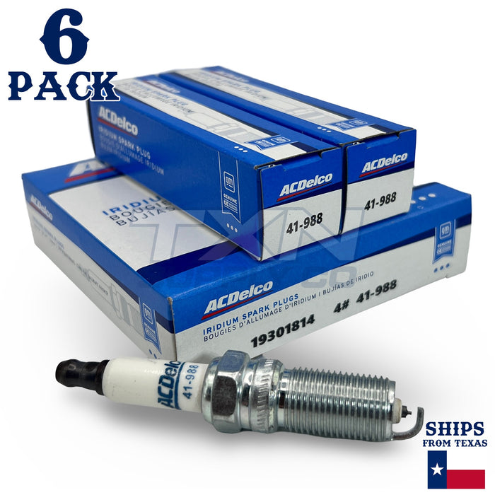 6 Pack Genuine GM ACDelco Iridium Spark Plugs 41-988 ps
