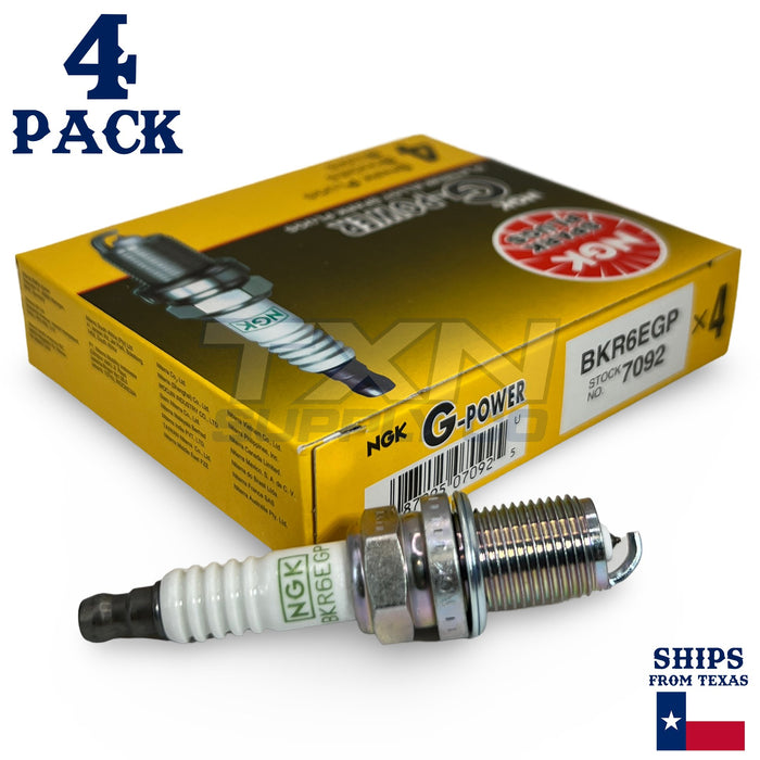 4 Pack NGK G-Power 7092 Spark Plugs BKR6EGP ps