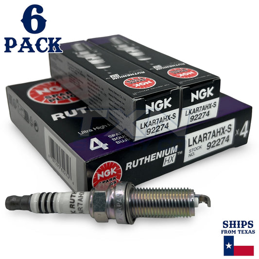 6 Pack NGK Ruthenium HX Spark Plugs 2008 for Infiniti EX35 V6 3.5L ps