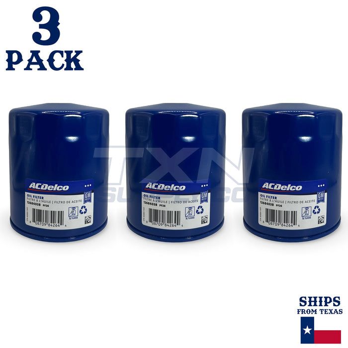 АСDеІсо PF26 PF26F GM Oil Filters 12684038 - 3 Pack