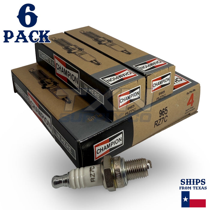 Champion 965 Copper Plus Spark Plug RZ7C - 6 Pack