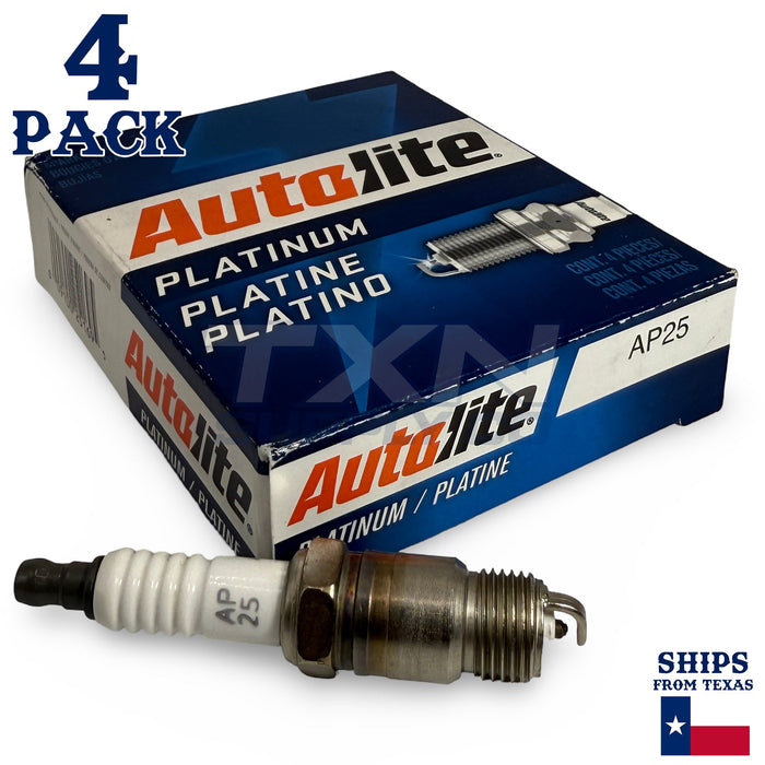 4 Pack Autolite AP25 Platinum Spark Plugs