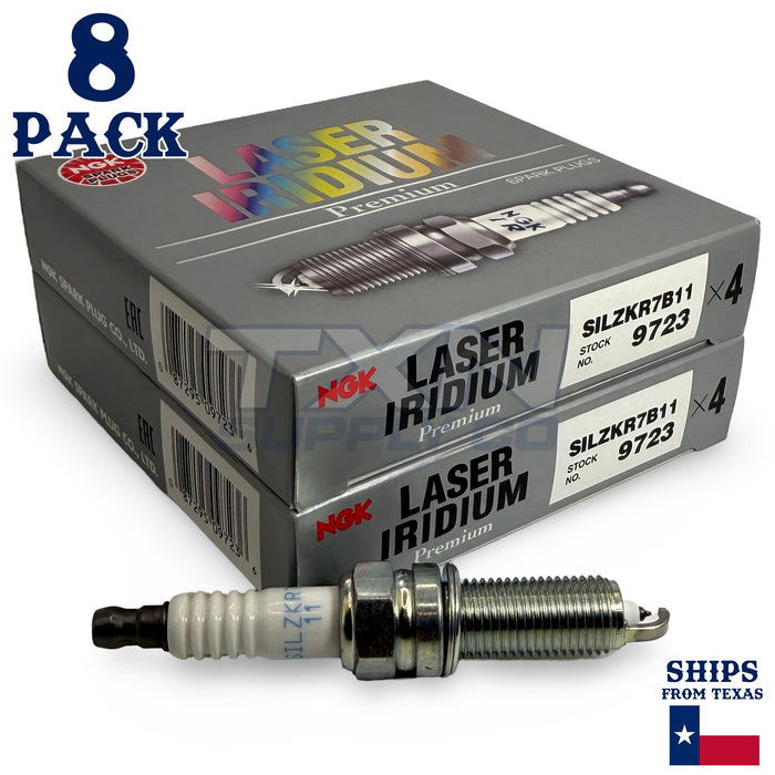 8 Pack NGK V-Power 9723 Spark Plugs SILZKR7B11 ps