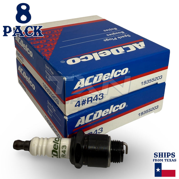 8 Pack Genuine GM ACDelco Spark Plugs R43 ps