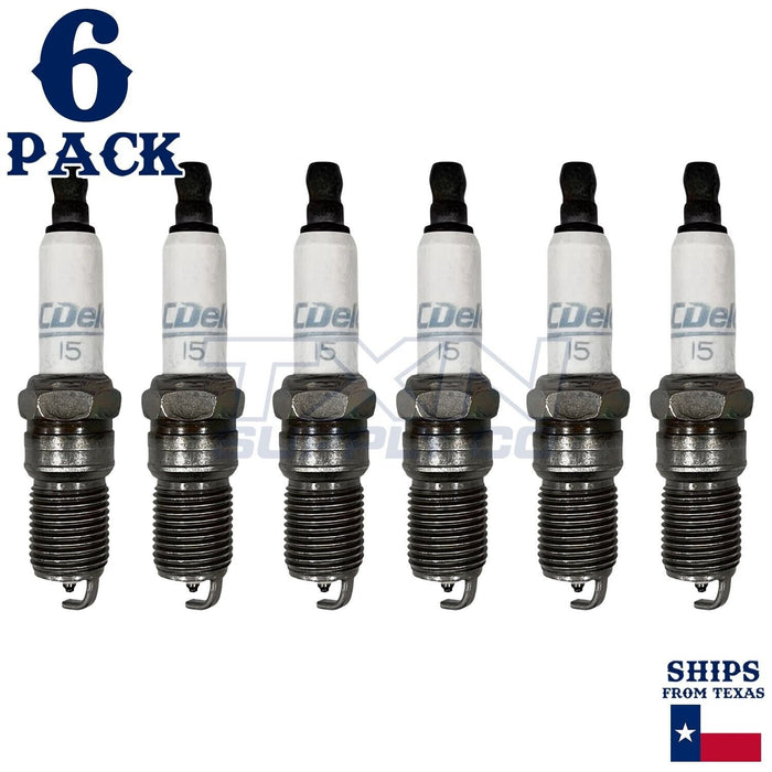 6 Pack GM ACDelco #15 RAPIDFIRE Platinum Spark Plugs ps