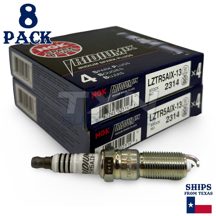 8 Pack NGK Iridium IX 2314 Spark Plugs LZTR5AIX-13 ps