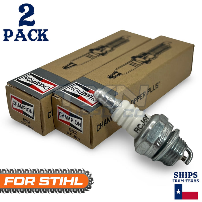 2 Pack Champion Spark Plug - For MS290 Stihl Chainsaw