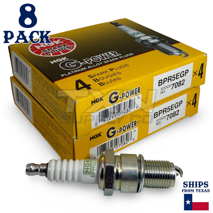 8 Pack NGK G-Power 7082 Spark Plugs BPR5EGP ps