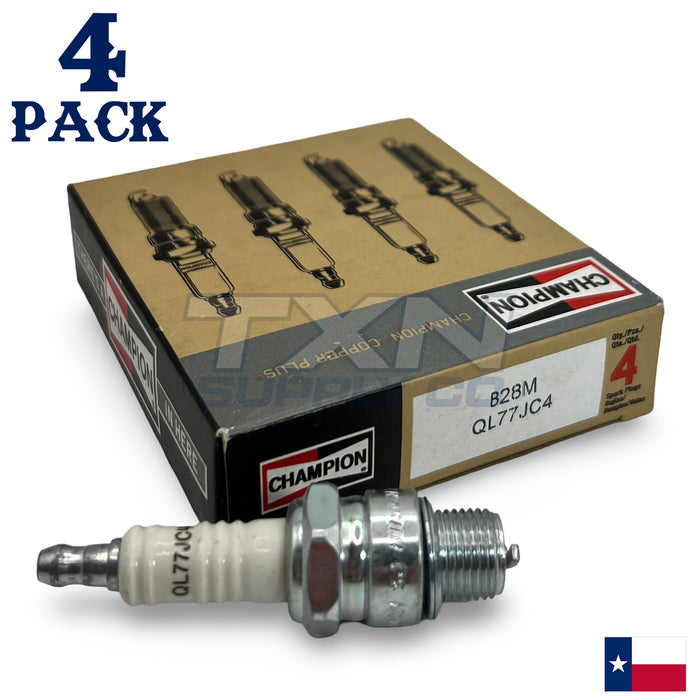 Champion 828M Marine Spark Plug QL77JC4 - 4 Pack