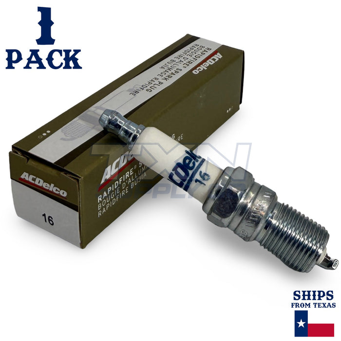 1 Pack GM ACDelco #16 RAPIDFIRE Platinum Spark Plugs ps
