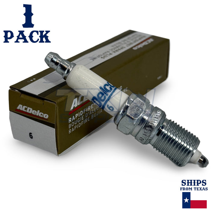 1 Pack GM ACDelco #6 RAPIDFIRE Platinum Spark Plugs