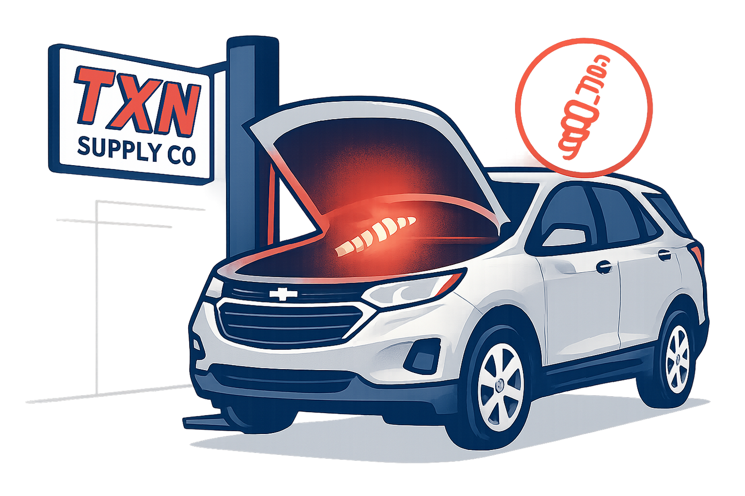 Chevy Equinox Tune-Up Checklist: Spark Plugs, Coils, and Filters — Texan Supply original illustration
