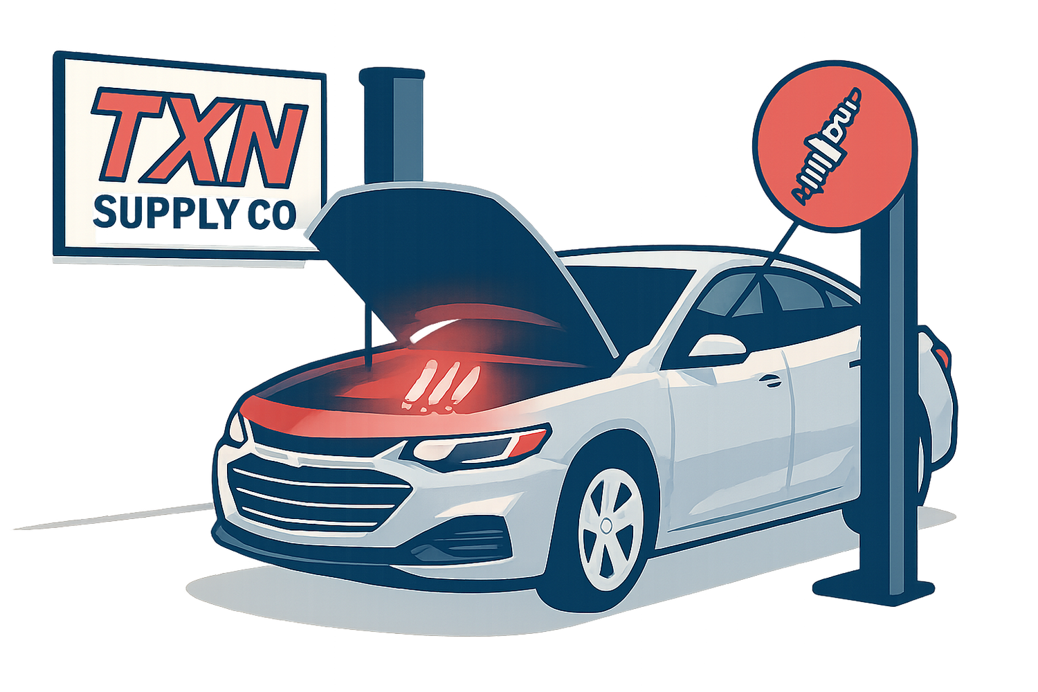 Chevy Malibu Tune-Up Checklist: Spark Plugs, Coils, and Filters — Texan Supply original illustration
