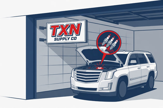 Cadillac Escalade Spark Plug Replacement Guide: What to Use and When — Texan Supply original illustration