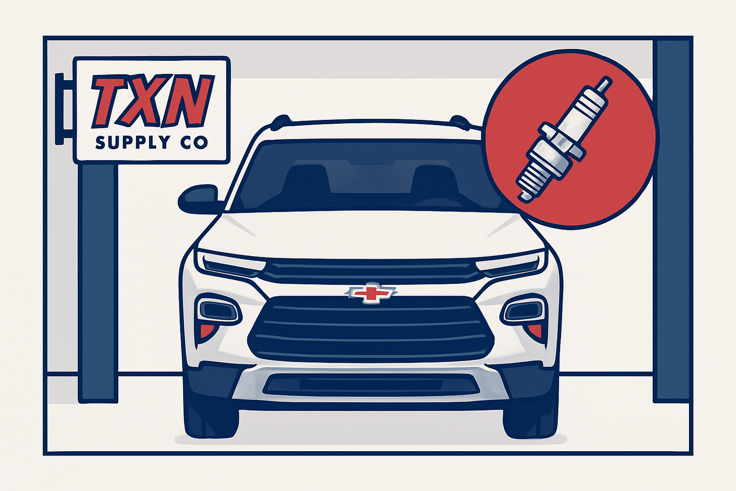 How Often to Change Spark Plugs on a Chevy Trailblazer — Texan Supply original illustration