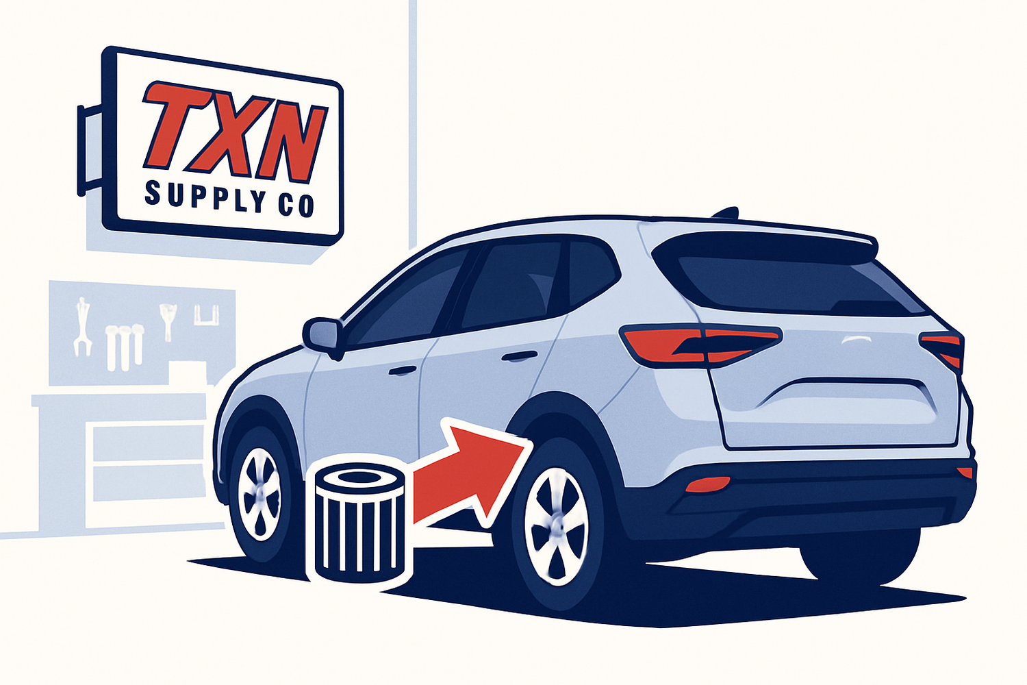 How Often Should You Change Your Oil Filter? — Texan Supply original illustration