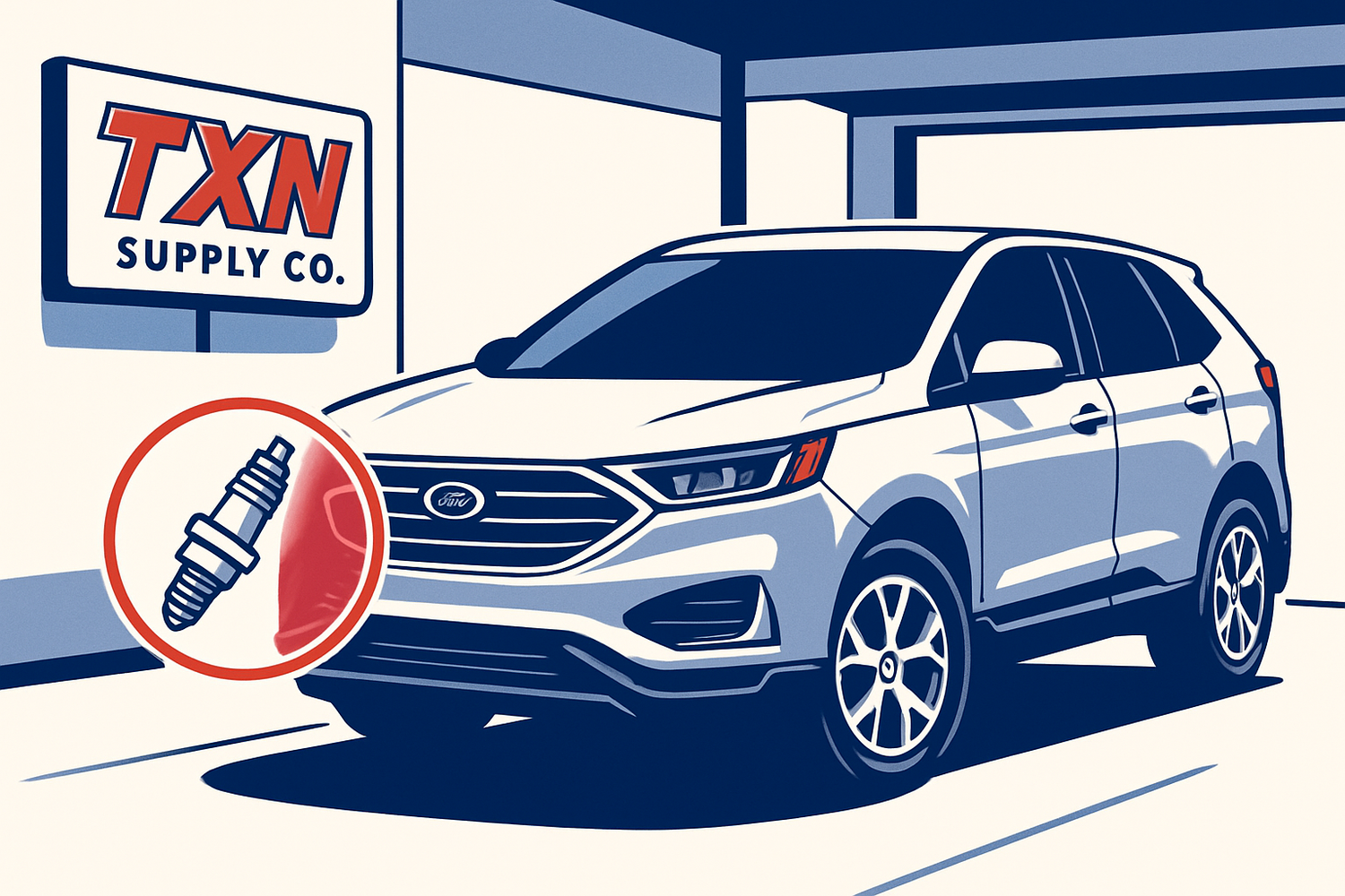 Ford Edge Spark Plug Replacement Guide: What to Use and When — Texan Supply original illustration