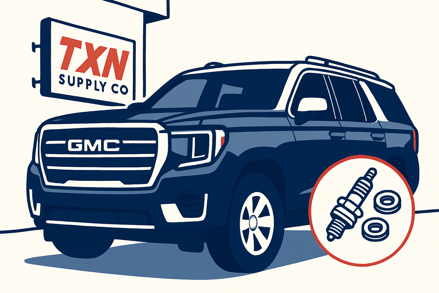GMC Yukon Spark Plug Replacement Guide: What to Use and When — Texan Supply original illustration