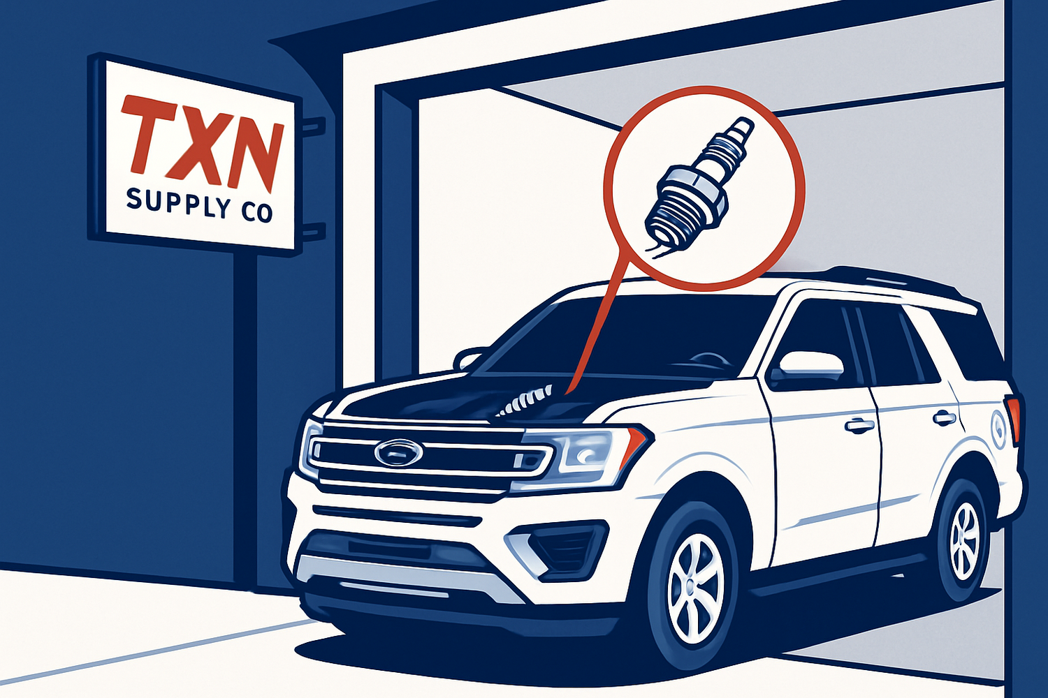 Ford Expedition Tune-Up Checklist: Spark Plugs, Coils, and Filters — Texan Supply original illustration