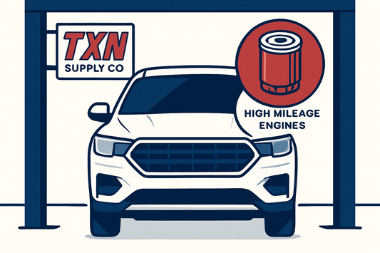 Best Oil Filters for High Mileage Engines — Texan Supply original illustration