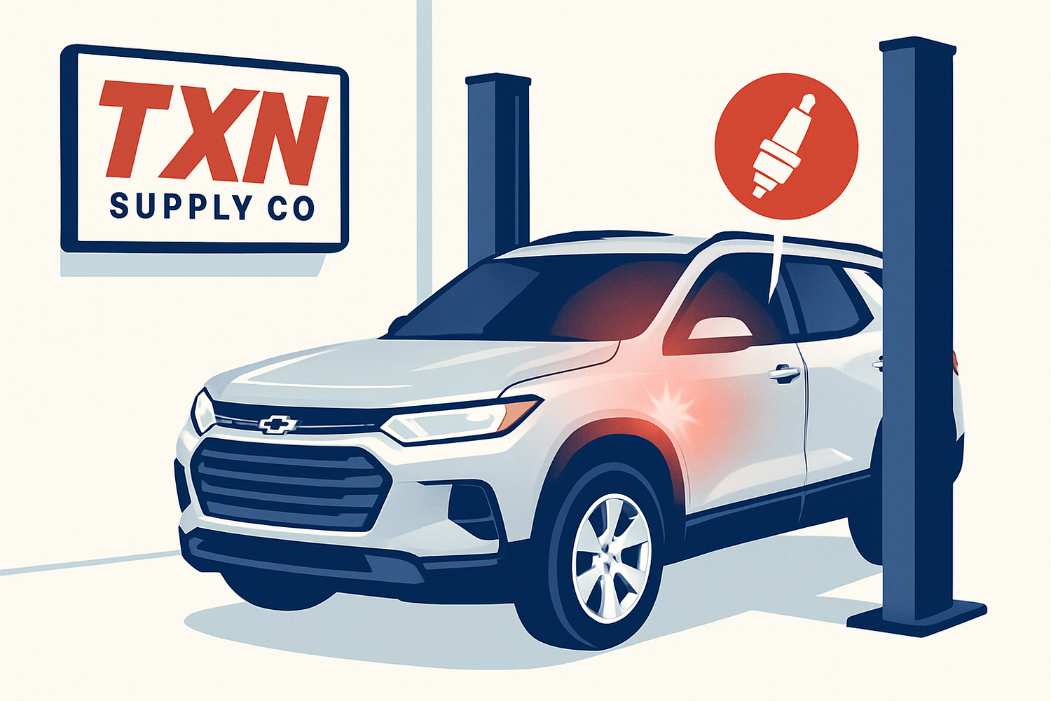 Chevy Trailblazer Tune-Up Checklist: Spark Plugs, Coils, and Filters — Texan Supply original illustration
