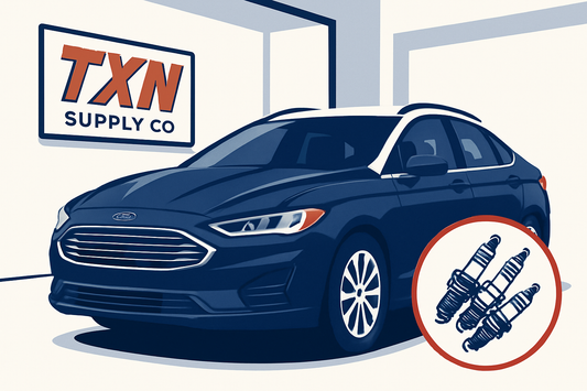 How Often to Change Spark Plugs on a Ford Fusion — Texan Supply original illustration
