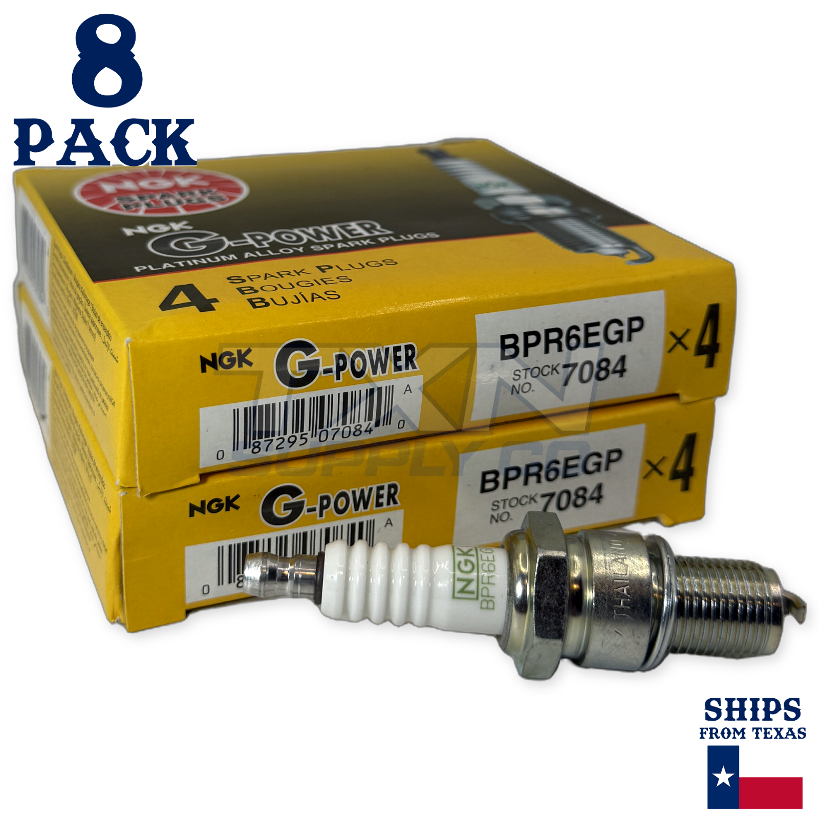 NGK 7084 Spark Plug BPR6EGP - 8 Pack