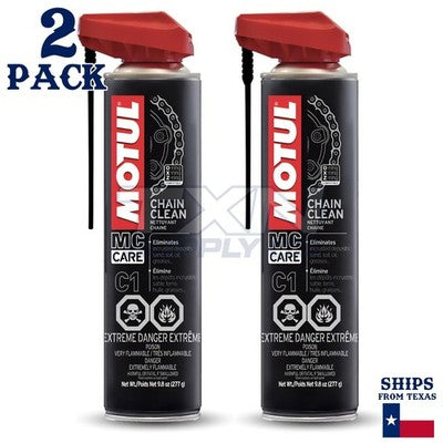 Motul MC Care C1 Chain Cleaner 9.8oz 0.400L Spray 103243 - 2 Pack